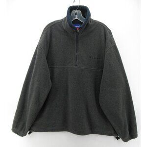 VINTAGE Champion Sweater Large Jacket Fleece Pullover 1/4 Zip Logo Y2K